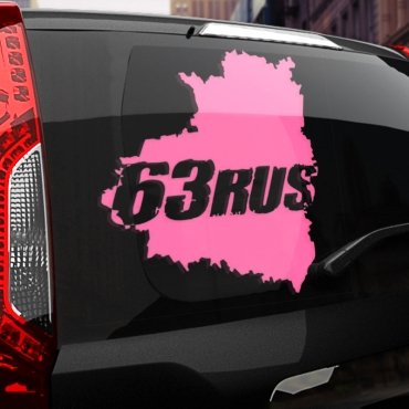 Наклейка 63 rus