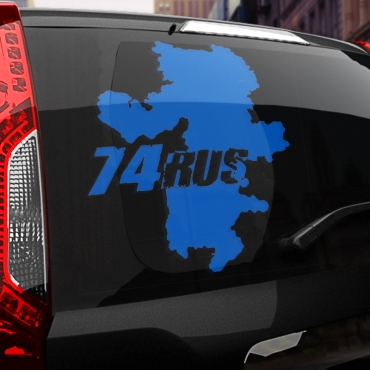 Наклейка 74 rus