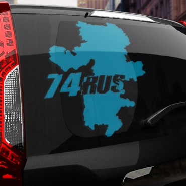 Наклейка 74 rus