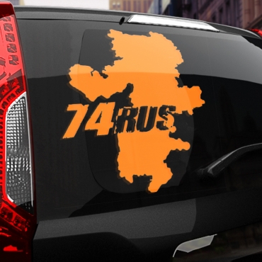 Наклейка 74 rus