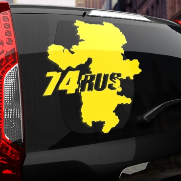 Наклейка 74 rus