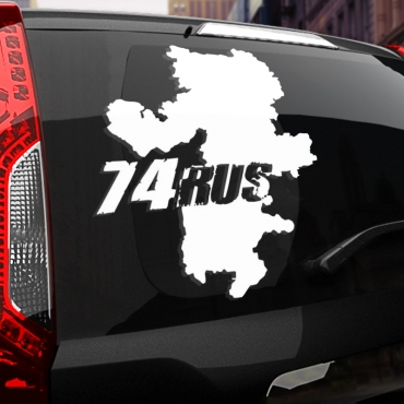 Наклейка 74 rus
