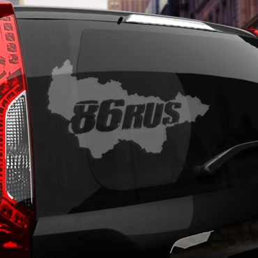 Наклейка 86 rus