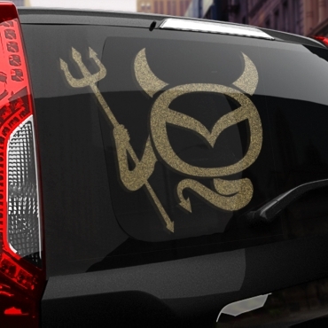 Наклейка MAZDA демон