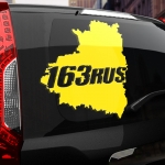 Наклейка 163 rus