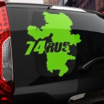 Наклейка 74 rus