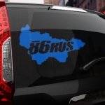 Наклейка 86 rus