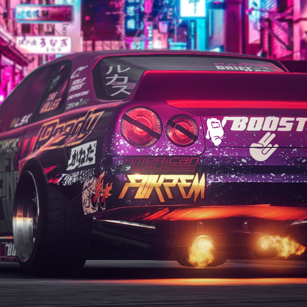 Наклейки JDM